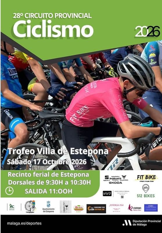 El IV Trofeo Ciclista Carretera Escuelas Villa de Estepona dará continuidad al XXVIII Circuito Provincial de Ciclismo Diputación de Málaga’26
