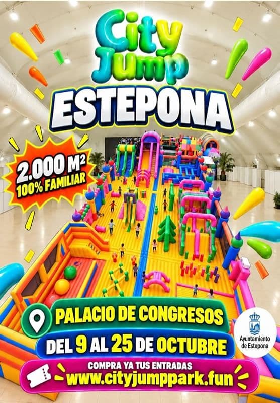 El parque hinchable City Jump, llega al Palacio de Exposiciones y Congresos de Estepona