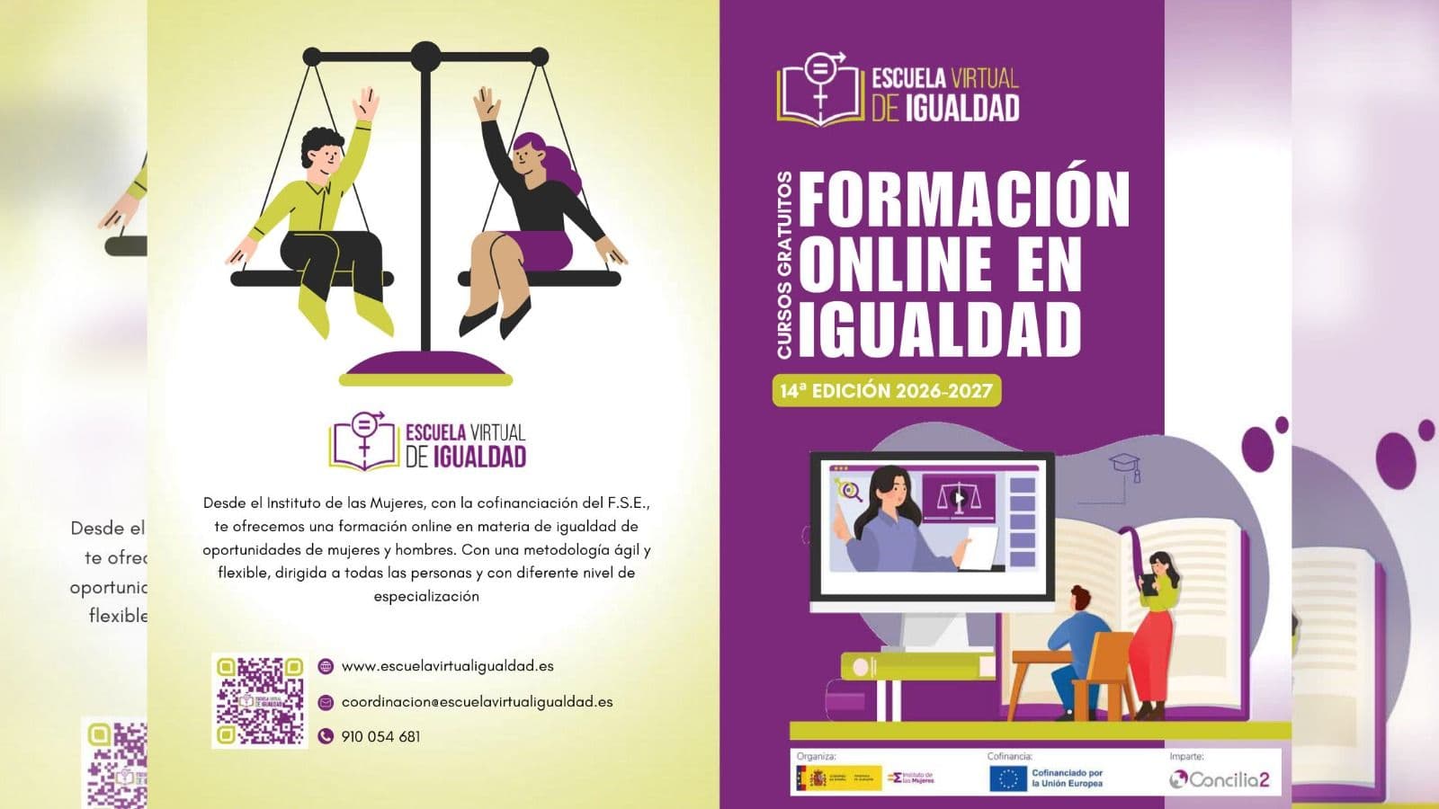 Cursos gratuitos de Formación de la Escuela Virtual de Igualdad del Instituto de las Mujeres