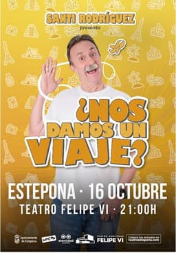 Santi Rodríguez presenta en el Teatro Auditorio Felipe VI su nuevo espectáculo de humor ‘¿Nos damos un viaje?’
