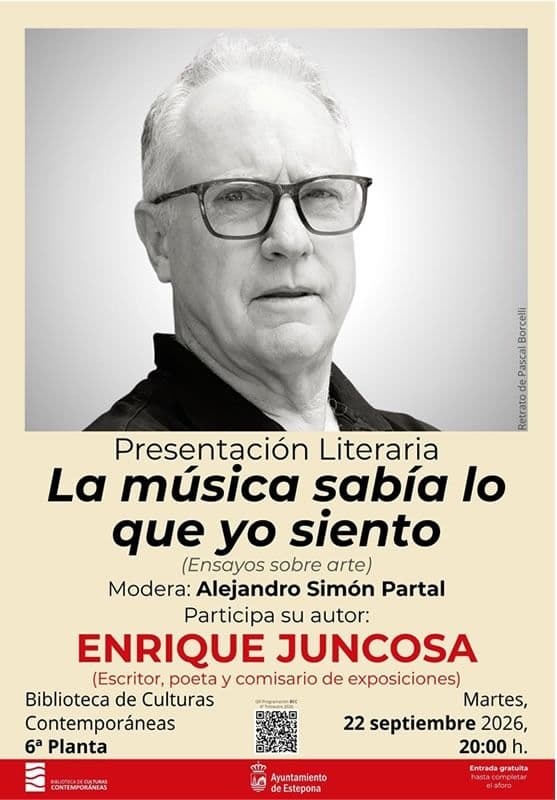 Enrique Juncosa protagoniza en Estepona un encuentro sobre arte contemporáneo y poesía