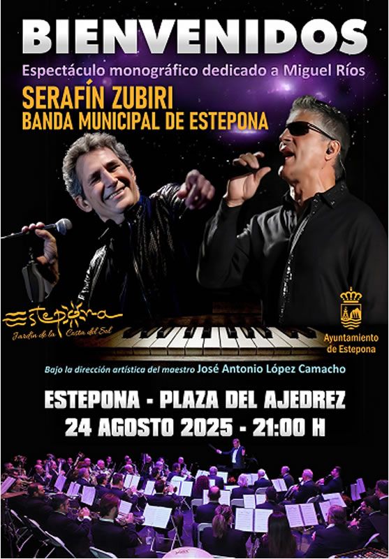 CONCIERTO "BIENVENIDOS" CON SERAFIN ZUBIRI Y BANDA MUNICIPAL DE MUSICA