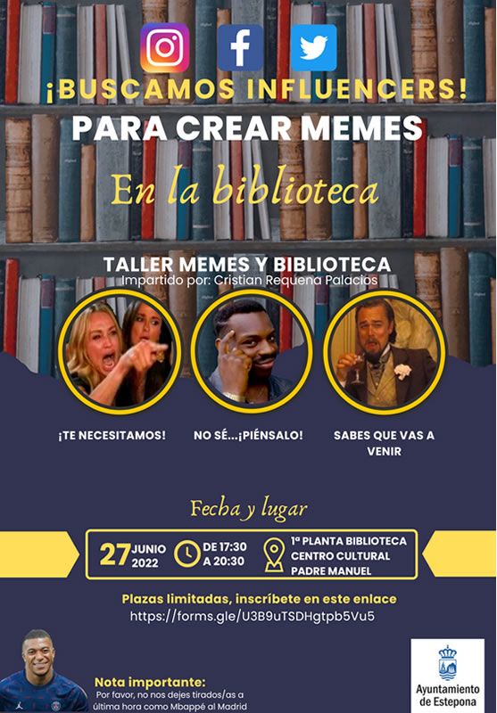 TALLER "MEMES Y BIBLIOTECA"