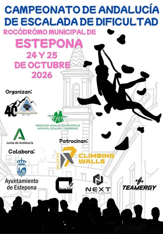 Estepona acogerá el Campeonato de Andalucía de Escalada de Dificultad el 24 y 25 de octubre