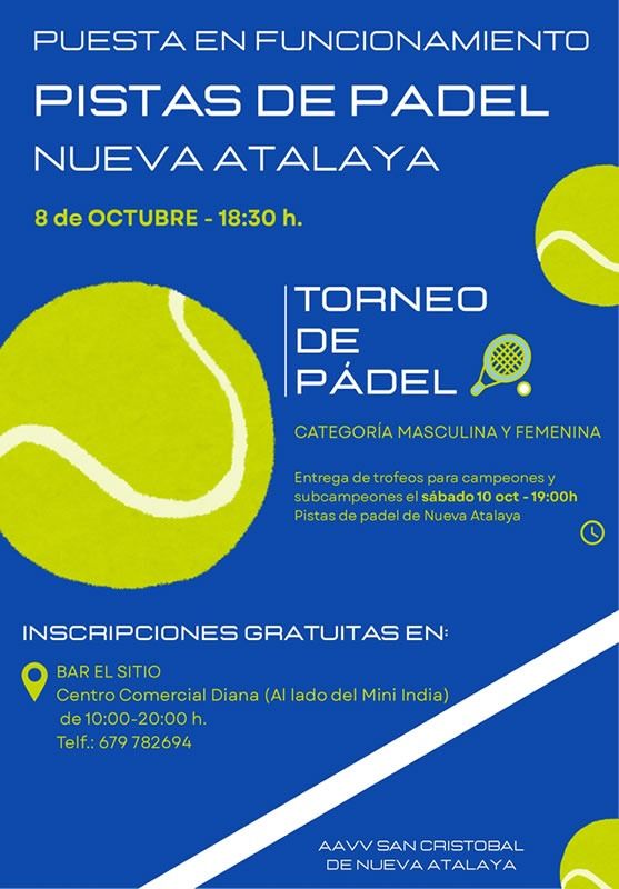 El Ayuntamiento abre al público dos nuevas pistas de pádel gratuitas en el extrarradio en la zona de Nueva Atalaya